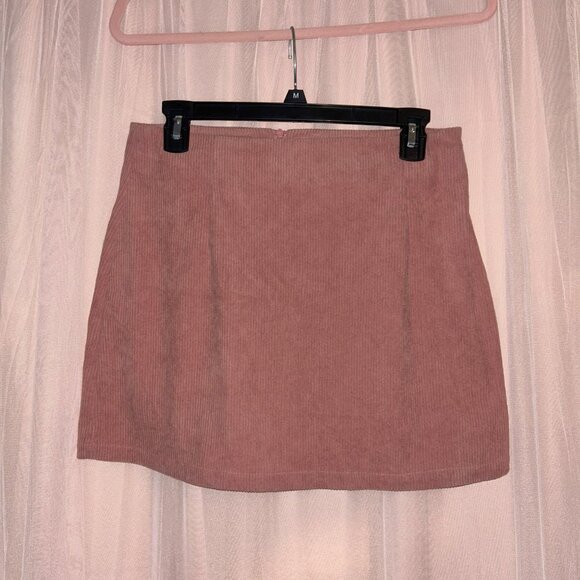 HALARA SKORT High Waisted Invisible Zipper 2-in-1 A Line Mini Corduroy -M - Picture 2 of 2